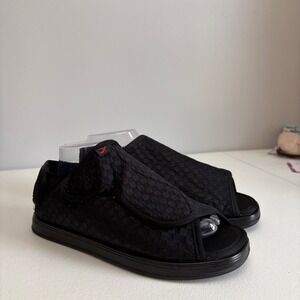 Z-CoiL Mens Black Checkered Adjustable Strap Orthopedic Sandals Size 41